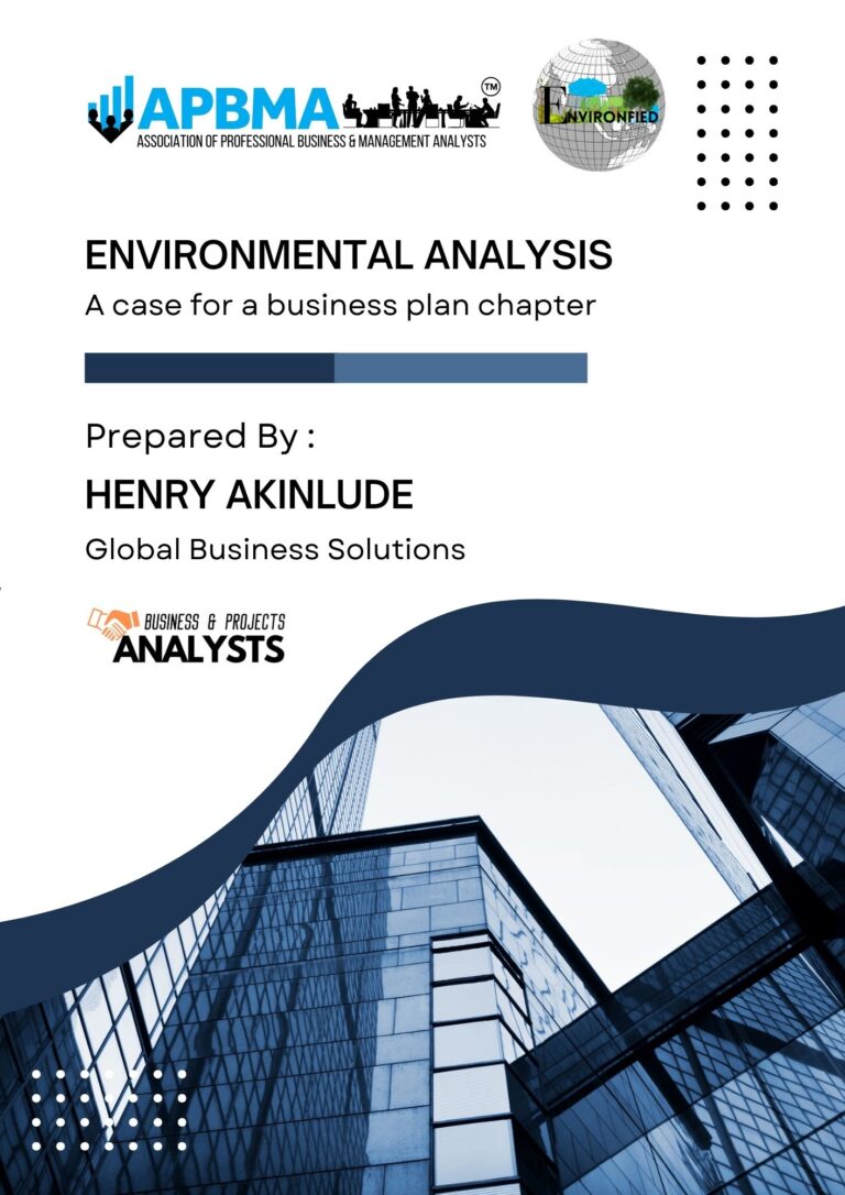 Environmental Analysis As A Business Plan Chapter